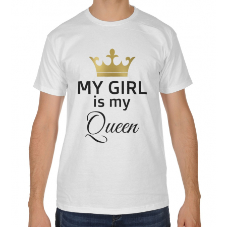 Koszulka męska dzień chłopaka My girl is my Queen